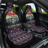 Santa Claus On Mountain Bike Car Seat Cover Christmas Gifts DT04 - Wonder Print Shop