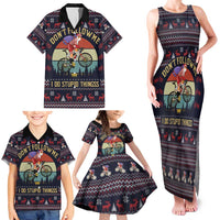 Santa Claus On Mountain Bike Family Matching Tank Maxi Dress and Hawaiian Shirt Christmas Gifts DT04 - Wonder Print Shop