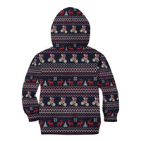 Santa Claus On Mountain Bike Kid Hoodie Christmas Gifts DT04 - Wonder Print Shop