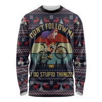 Santa Claus On Mountain Bike Long Sleeve Shirt Christmas Gifts DT04 - Wonder Print Shop