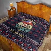 Santa Claus On Mountain Bike Quilt Christmas Gifts DT04 - Wonder Print Shop