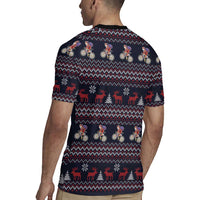 Santa Claus On Mountain Bike Rugby Jersey Christmas Gifts DT04 - Wonder Print Shop