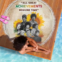 African Beach Blanket Civil Rights Female Leaders Sunflower
