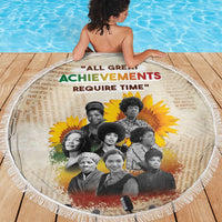 African Beach Blanket Civil Rights Female Leaders Sunflower