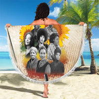 African Beach Blanket Civil Rights Female Leaders Sunflower