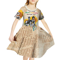 African Kid Short Sleeve Dress Civil Rights Female Leaders Sunflower