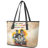 African Leather Tote Bag Civil Rights Female Leaders Sunflower