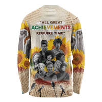 African Long Sleeve Shirt Civil Rights Female Leaders Sunflower