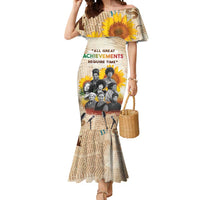 African Mermaid Dress Civil Rights Female Leaders Sunflower