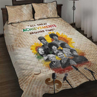 African Quilt Bed Set Civil Rights Female Leaders Sunflower