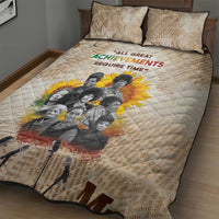 African Quilt Bed Set Civil Rights Female Leaders Sunflower