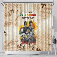 African Shower Curtain Civil Rights Female Leaders Sunflower