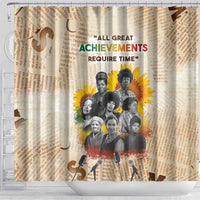 African Shower Curtain Civil Rights Female Leaders Sunflower