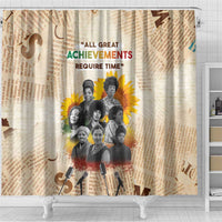 African Shower Curtain Civil Rights Female Leaders Sunflower