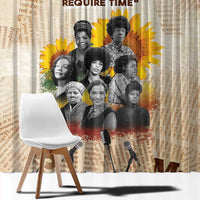 African Window Curtain Civil Rights Female Leaders Sunflower