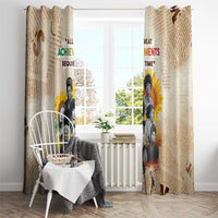 African Window Curtain Civil Rights Female Leaders Sunflower