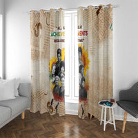 African Window Curtain Civil Rights Female Leaders Sunflower