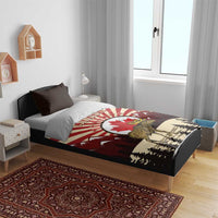 Personalized Canada Maple Leaf Bedding Set Moose And Forest Retro Style