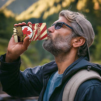 Personalized Canada Maple Leaf 4 in 1 Can Cooler Tumbler Moose And Forest Retro Style