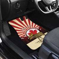 Personalized Canada Maple Leaf Car Mats Moose And Forest Retro Style
