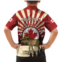 Personalized Canada Maple Leaf Family Matching Mermaid Dress and Hawaiian Shirt Moose And Forest Retro Style