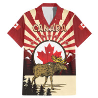 Personalized Canada Maple Leaf Family Matching Mermaid Dress and Hawaiian Shirt Moose And Forest Retro Style