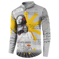 Coretta Scott King Button Sweatshirt Honoring The Legacy Hand Draw Style
