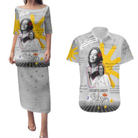 Coretta Scott King Couples Matching Puletasi and Hawaiian Shirt Honoring The Legacy Hand Draw Style