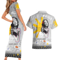 Coretta Scott King Couples Matching Short Sleeve Bodycon Dress and Hawaiian Shirt Honoring The Legacy Hand Draw Style