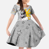 Coretta Scott King Family Matching Off Shoulder Maxi Dress and Hawaiian Shirt Honoring The Legacy Hand Draw Style