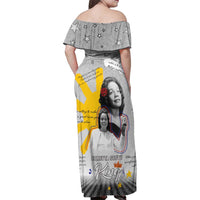 Coretta Scott King Family Matching Off Shoulder Maxi Dress and Hawaiian Shirt Honoring The Legacy Hand Draw Style