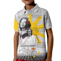 Coretta Scott King Kid Polo Shirt Honoring The Legacy Hand Draw Style