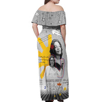 Coretta Scott King Off Shoulder Maxi Dress Honoring The Legacy Hand Draw Style