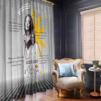Coretta Scott King Window Curtain Honoring The Legacy Hand Draw Style