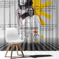 Coretta Scott King Window Curtain Honoring The Legacy Hand Draw Style