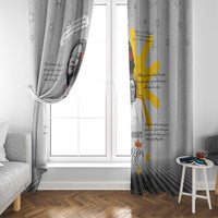 Coretta Scott King Window Curtain Honoring The Legacy Hand Draw Style