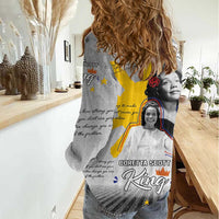 Coretta Scott King Women Casual Shirt Honoring The Legacy Hand Draw Style