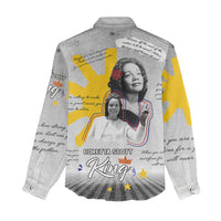 Coretta Scott King Women Casual Shirt Honoring The Legacy Hand Draw Style
