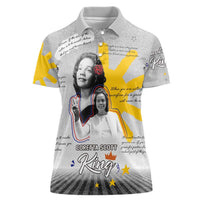 Coretta Scott King Women Polo Shirt Honoring The Legacy Hand Draw Style