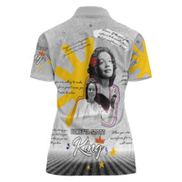 Coretta Scott King Women Polo Shirt Honoring The Legacy Hand Draw Style