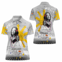 Coretta Scott King Women Polo Shirt Honoring The Legacy Hand Draw Style