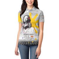Coretta Scott King Women Polo Shirt Honoring The Legacy Hand Draw Style