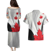 Canada Maple Leaf Couples Matching Puletasi and Hawaiian Shirt Unique Style