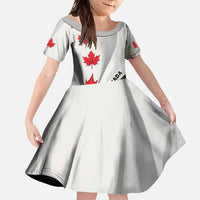 Canada Maple Leaf Family Matching Off The Shoulder Long Sleeve Dress and Hawaiian Shirt Unique Style