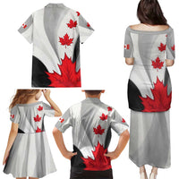 Canada Maple Leaf Family Matching Puletasi and Hawaiian Shirt Unique Style