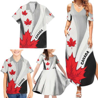 Canada Maple Leaf Family Matching Summer Maxi Dress and Hawaiian Shirt Unique Style