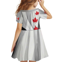 Canada Maple Leaf Kid Short Sleeve Dress Unique Style