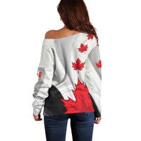 Canada Maple Leaf Off Shoulder Sweater Unique Style
