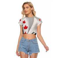 Canada Maple Leaf Raglan Cropped T Shirt Unique Style