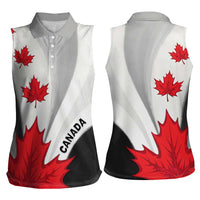 Canada Maple Leaf Women Sleeveless Polo Shirt Unique Style
